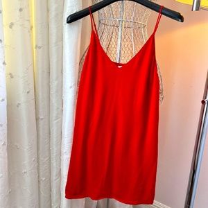 Wilfred Free Red "Silk-like" V neck Dress